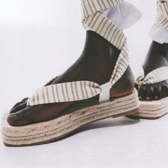 Zara Chunky Jute Fabric Sandal